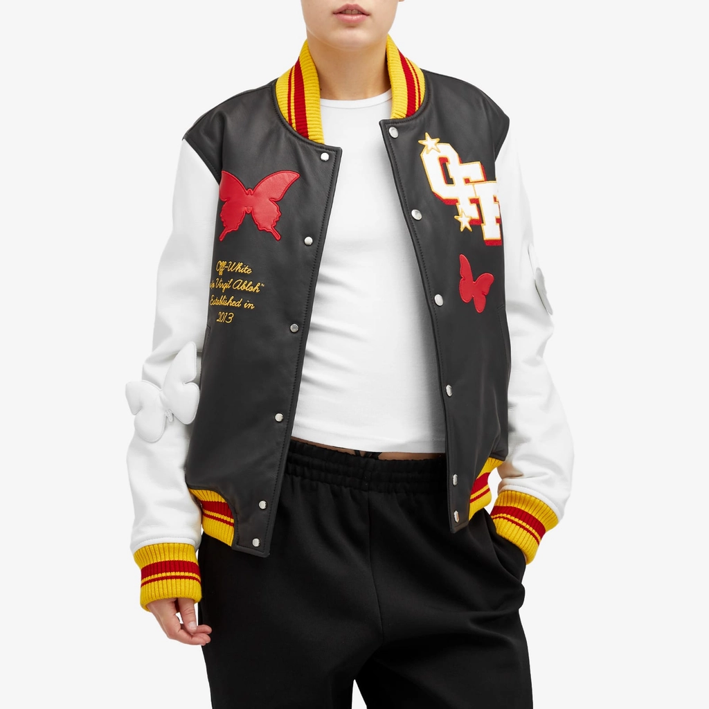 Off White 2013 Leather Varsity Black